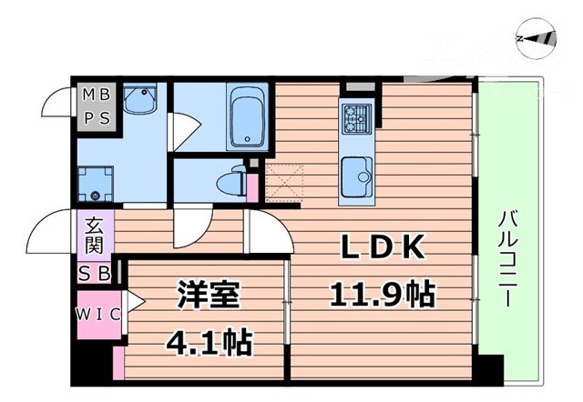 スプランディッド茨木天王の間取り