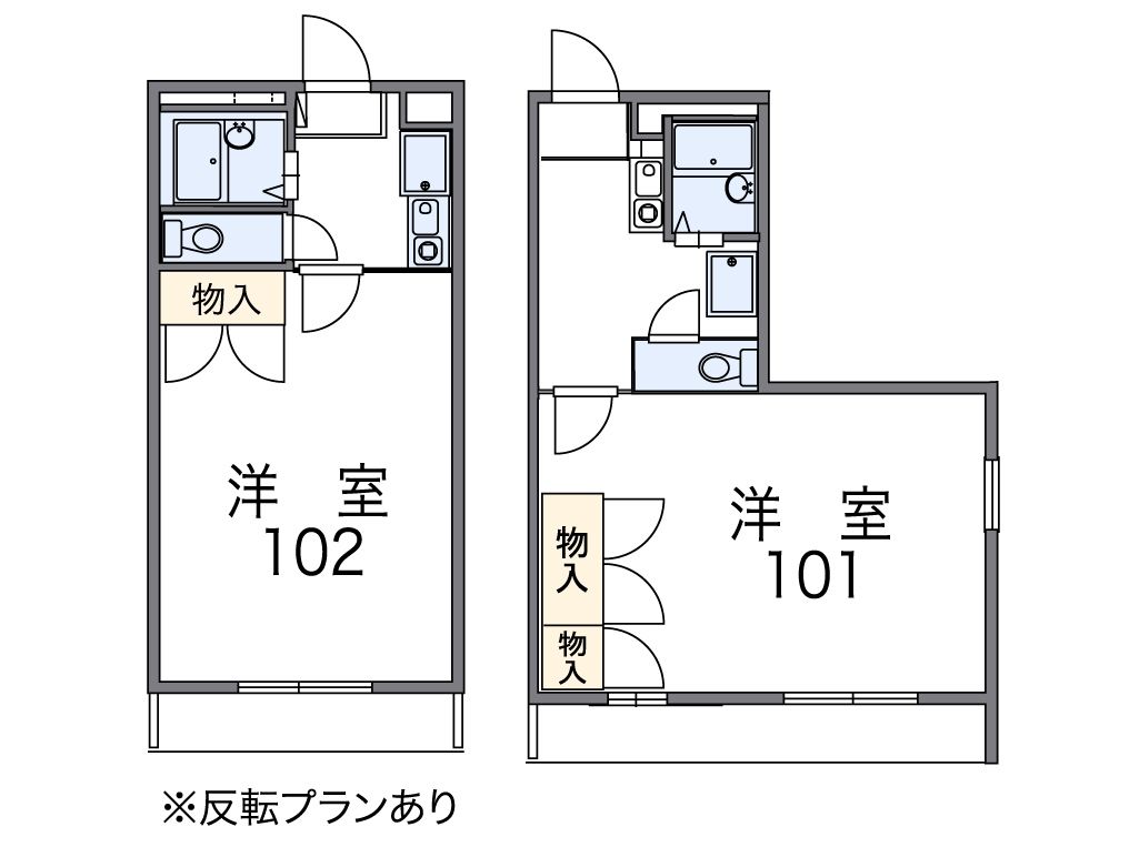 羽生市大字藤井上組のアパートの間取り