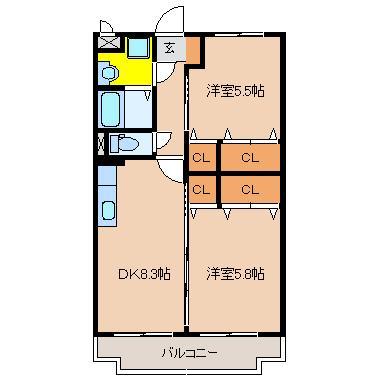 フェニックスマンションＢの間取り