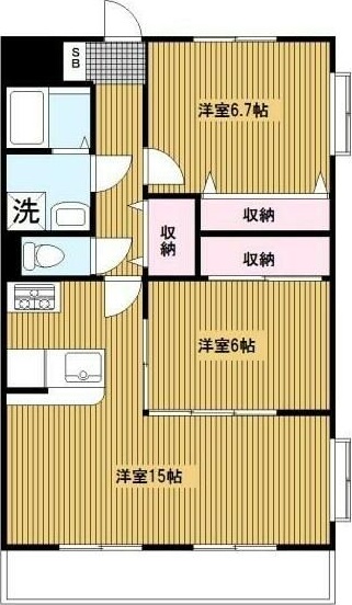 サンモール中川の間取り