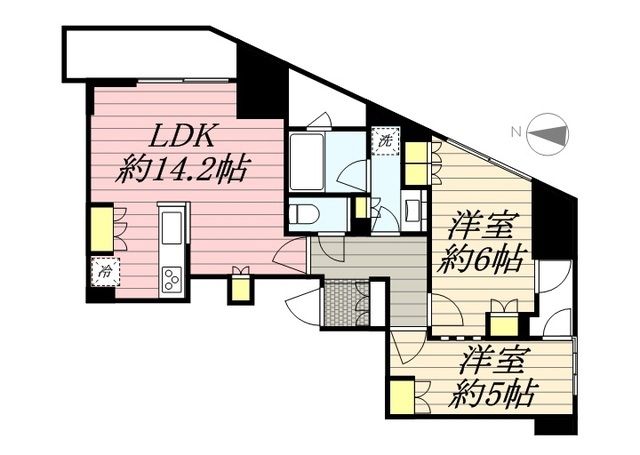 【文京区白山のマンションの間取り】