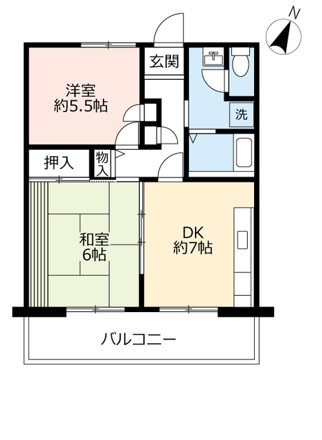 ＵＲグリーンタウン槇島の間取り