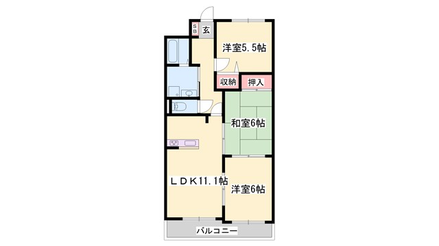 サンプレイス網干駅前の間取り