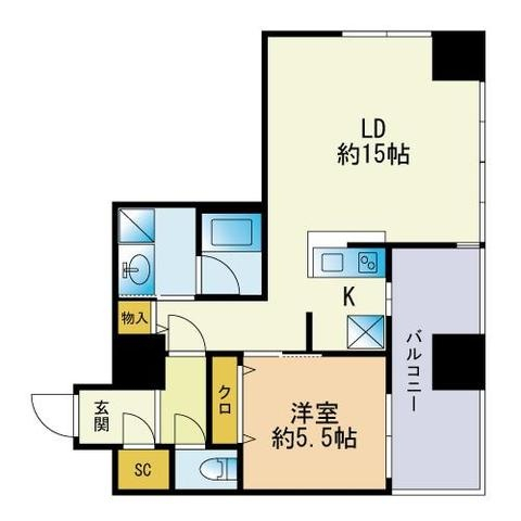 ロイヤルパークス大名の間取り