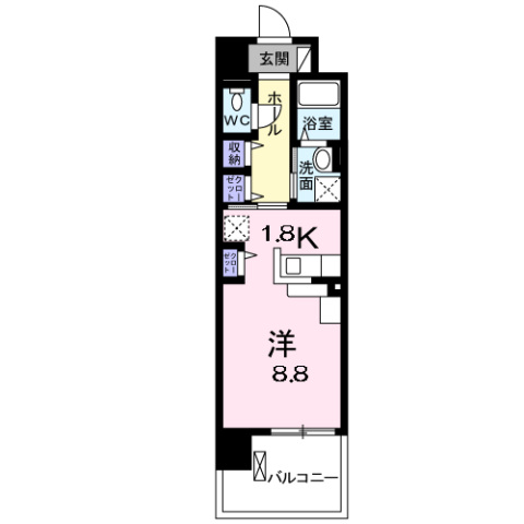 広島市中区光南のマンションの間取り