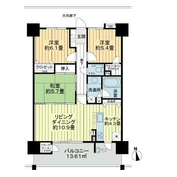 アーバンシティ富士ステーションコートの間取り