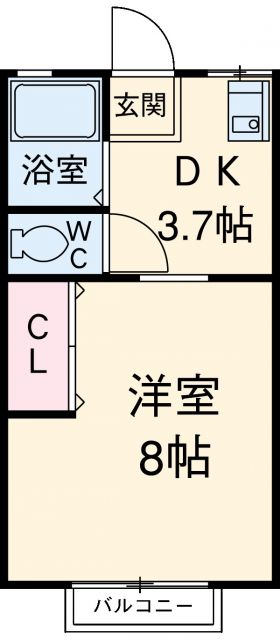 名古屋市天白区平針台のアパートの間取り