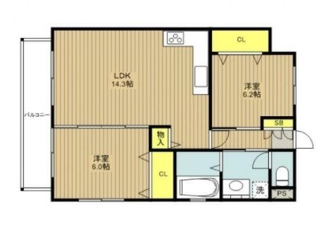 さいたま市桜区栄和のアパートの間取り