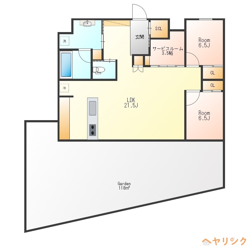 名古屋市緑区大高町のマンションの間取り