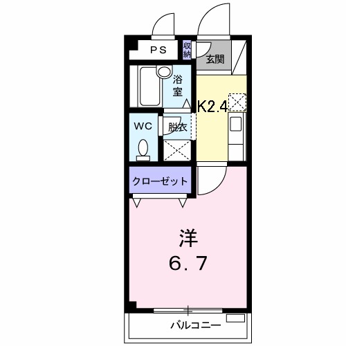 北九州市八幡西区三ケ森のアパートの間取り