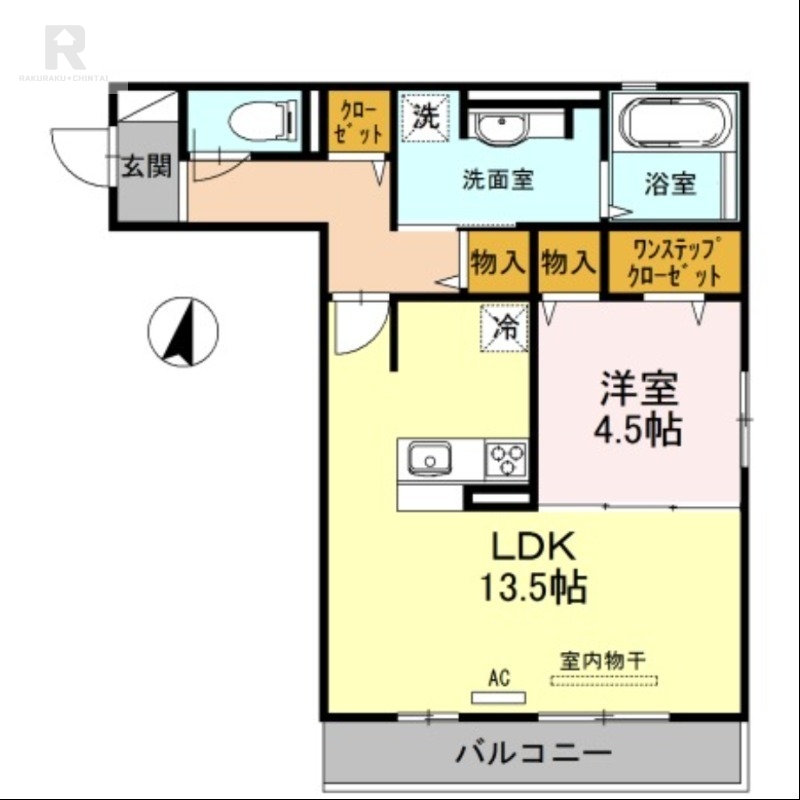 交野市倉治のアパートの間取り