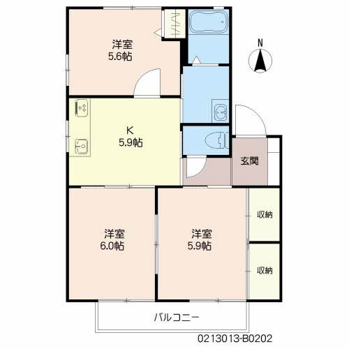 ファミール蔵上B棟の間取り