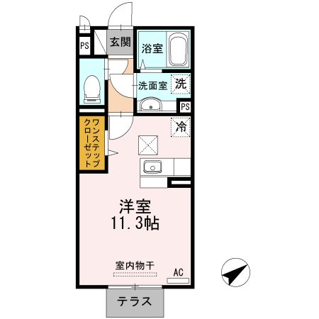 八代市松江町のアパートの間取り