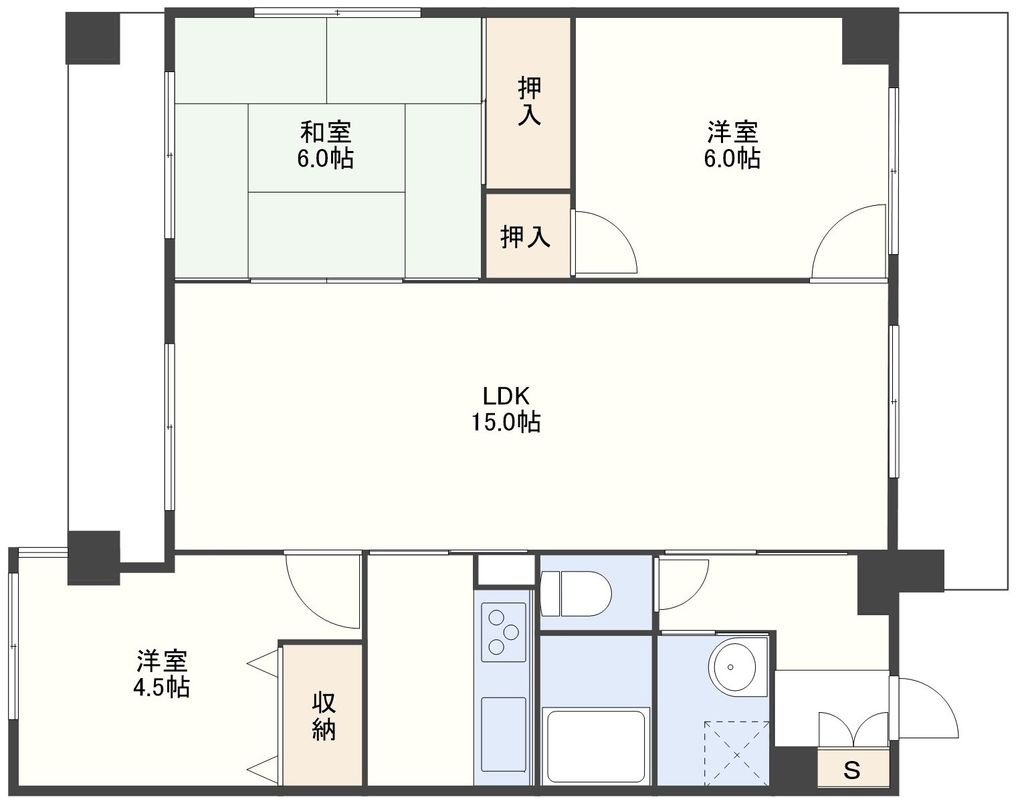 スタジアムマンションの間取り