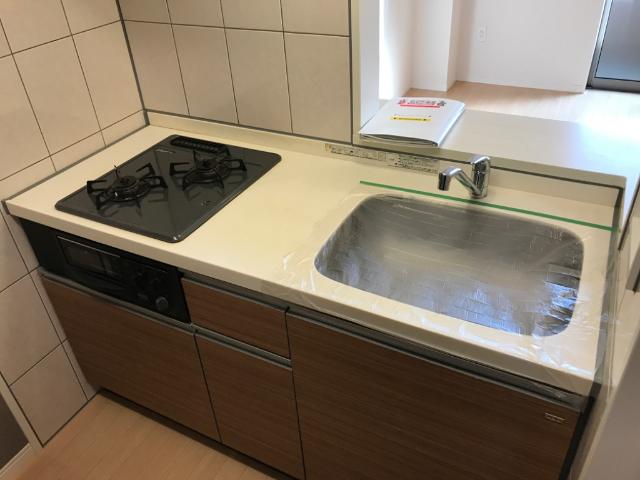 キッチン　グリル付き２口ガスコンロ