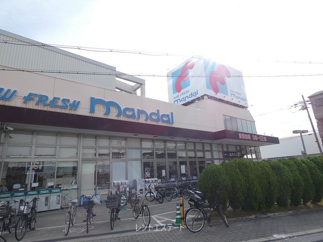 スーパー　万代南住吉店（スーパー）まで667m