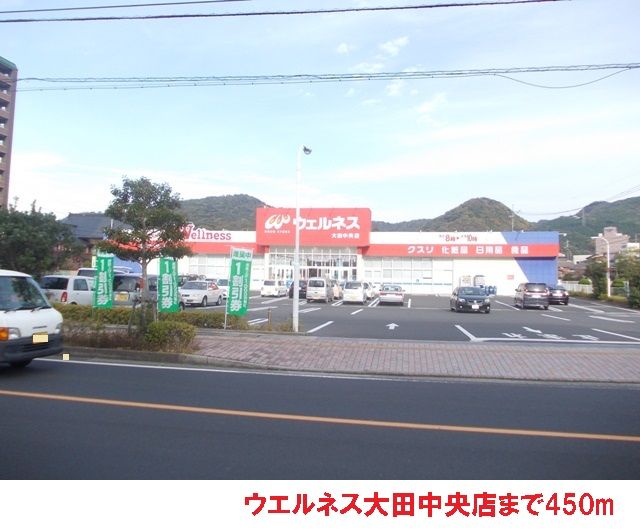 ドラックストア　ウエルネス大田中央店（ドラッグストア）まで450m