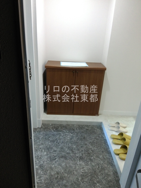 玄関　下駄箱付なので、玄関はいつでもスッキリ片付きますね☆