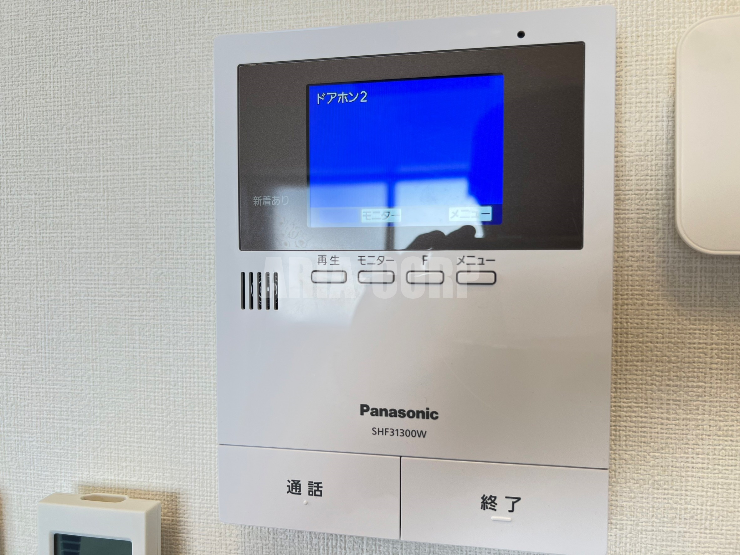 セキュリティ　録画機能付きTVモニターホンで外出時の訪問者も確認できます！