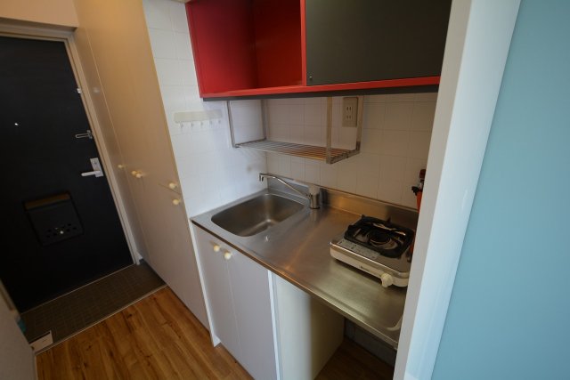 キッチン　1口ガスコンロ付で機能的なキッチンです！