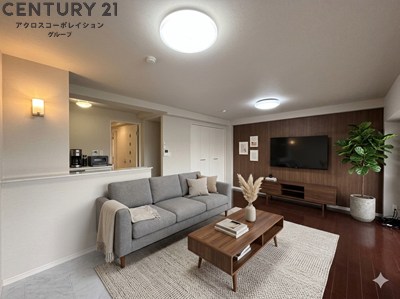 居室・リビング　画像中の家具はAIにより配置加工いているため、付属しません