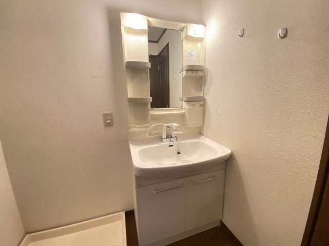 洗面設備　洗髪洗面化粧台付きです。