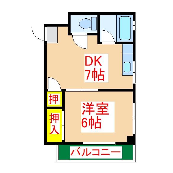 ＪＲ日豊本線 国分駅 徒歩19分 5階建 築37年の間取り写真