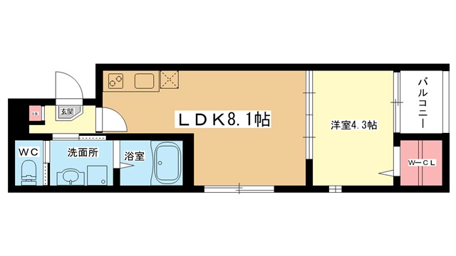 大阪モノレール本線 蛍池駅 徒歩6分 3階建 築1年の間取り写真