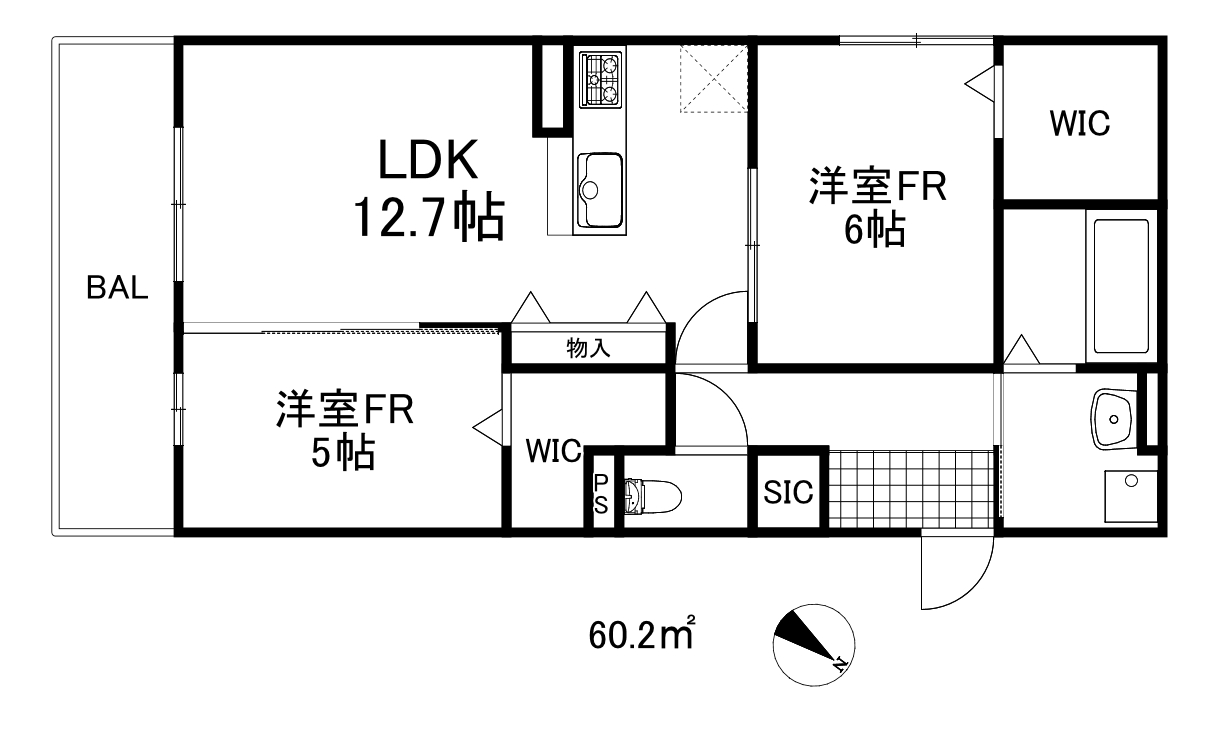 ラメゾン大手町1の間取り写真