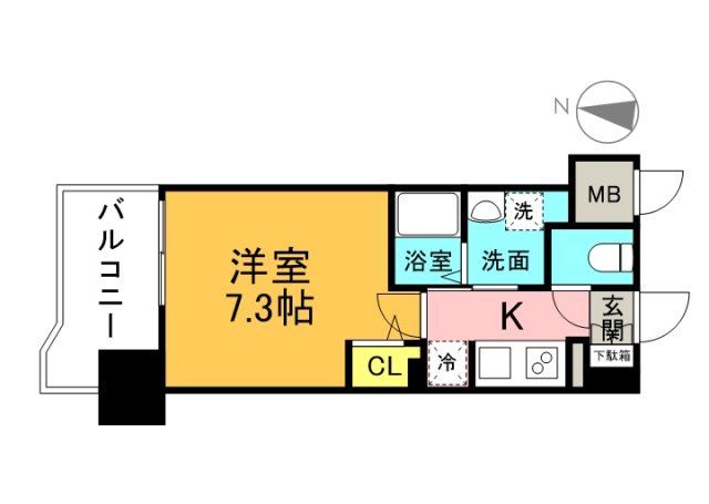 S-RESIDENCE国泰寺町一丁目の間取り写真