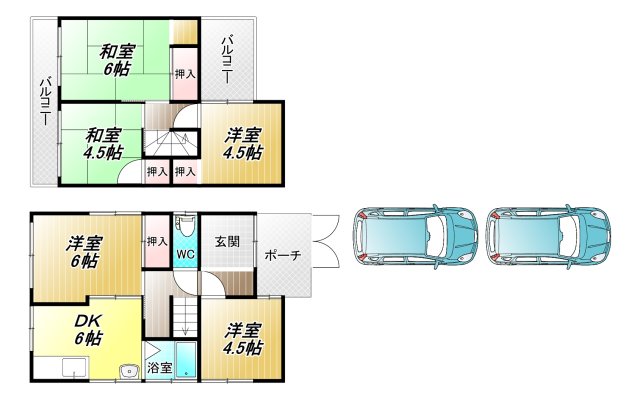 八尾木5丁目戸建の間取り写真