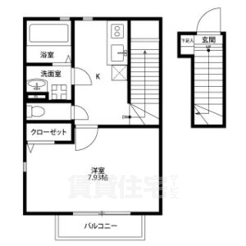 阪急嵐山線 上桂駅 徒歩9分 2階建 築12年の間取り写真