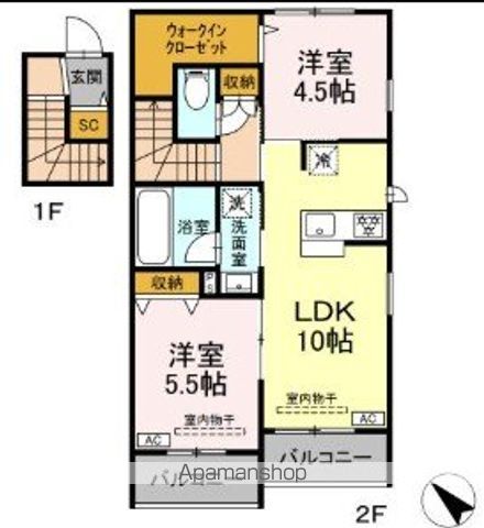 亀井野246メゾンの間取り写真