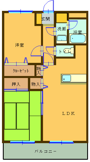 川田マンションの間取り