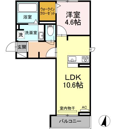 東海市加木屋町のアパートの間取り