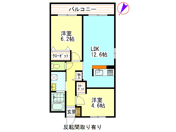 広島市安佐南区相田のマンションの間取り