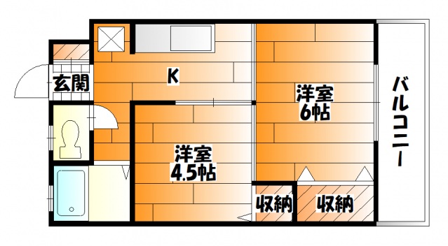 広島市南区宇品東のマンションの間取り