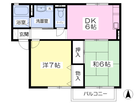 リバーサイド・アイルＢ棟の間取り