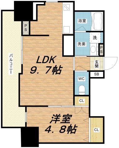 RJRプレシア南堀江の間取り