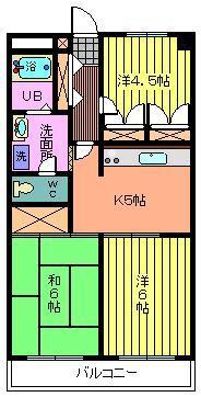 埼玉県さいたま市中央区大戸６（マンション）の賃貸物件の間取り