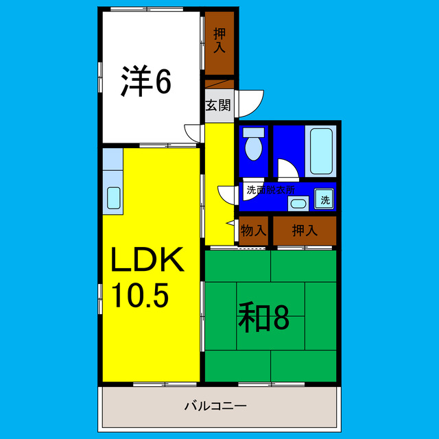 セジュール濱田IIの間取り