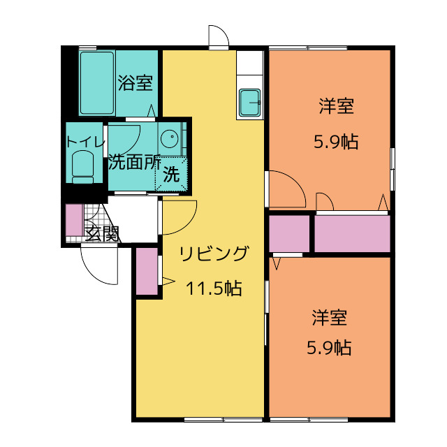 ＦＡＭＩＬＩＯ　Ａ棟の間取り