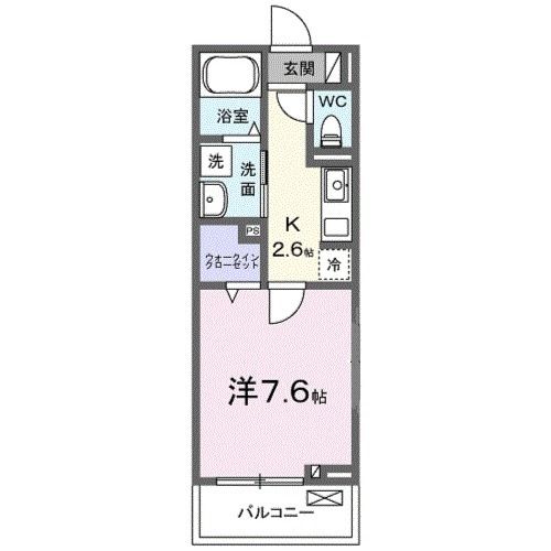 高崎市高関町のアパートの間取り