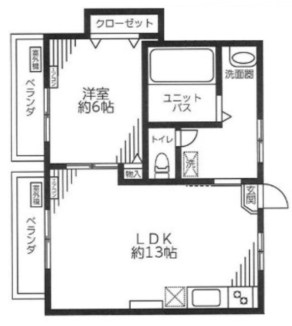 コーポ助川の間取り