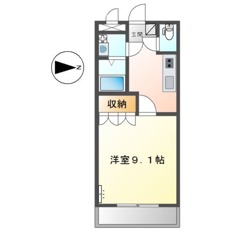 姫路市御国野町御着のマンションの間取り