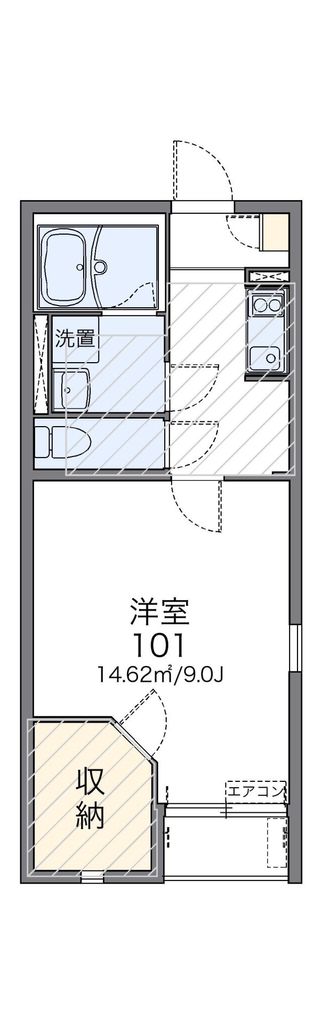 我孫子市高野山のアパートの間取り