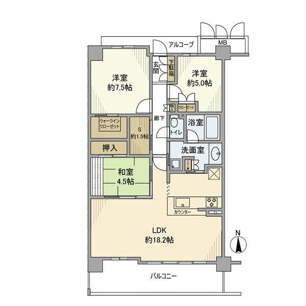 エルグレース新金岡ローレルコートの間取り