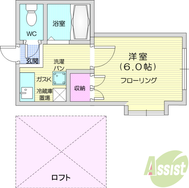 【ホワイトキャッスル21番館の間取り】