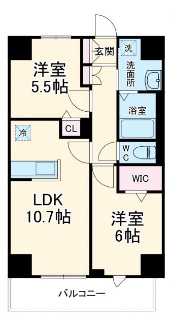 【川崎市高津区上作延のマンションの間取り】