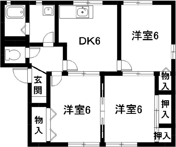 サンルミエール　豊川　Ｂ棟の間取り